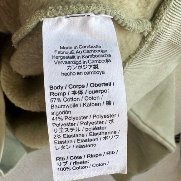 Women’s J. Crew Heritage Fleece Cropped Hoodie Size XL Green - Picture 6 of 6